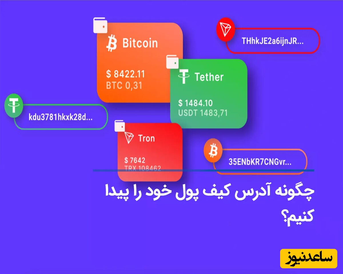 چگونه ادرس کیف پول خود را پیدا کنیم؟