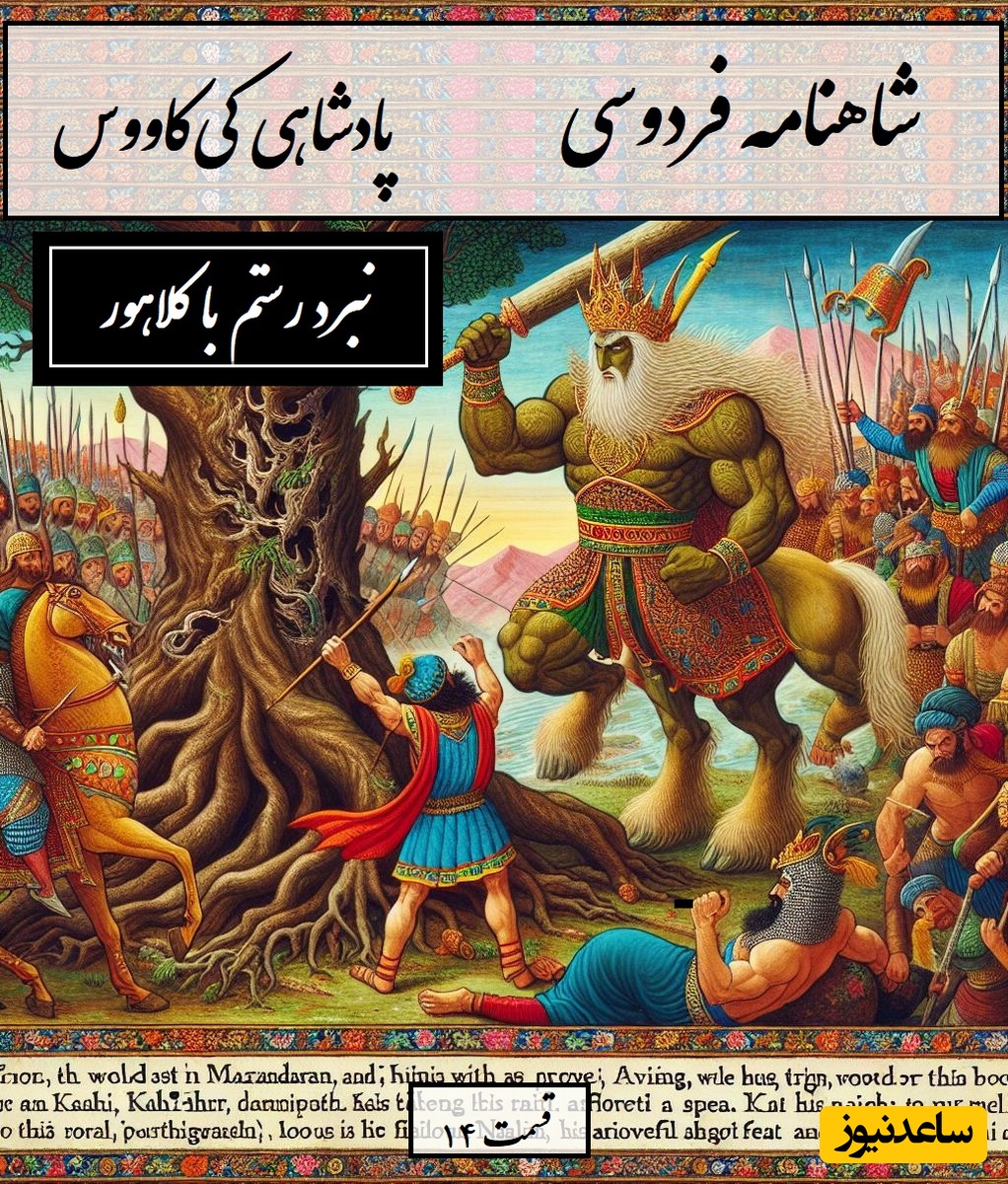 شاهنامه خوانی با ساعدنیوز؛ نبرد رستم با کلاهور؛ داستانی که غرور مازندران را در هم شکست / پادشاهی کی‌کاووس- بخش 14؛ چو نامه به مهر اندر آورد شاه + متن صوتی و معنی اشعار