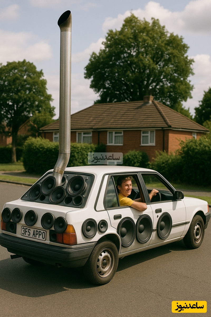 خلاقیت حماسه‌آفرین جوان خوش ذوق برای عجیب‌ترین کارهایی که روی ماشین میتونستند بکنن / دیگه اگزوز متحرک شد 🤣