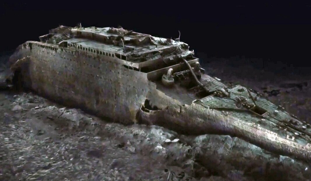 فیلم دیدنی سه بعدی از لاشه کشتی تایتانیک در اندازه کامل