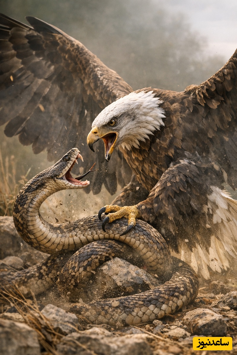 مستند حیات وحش/ رازبقا/ نبرد نفسگیر مار زنگی و عقاب+فیلم