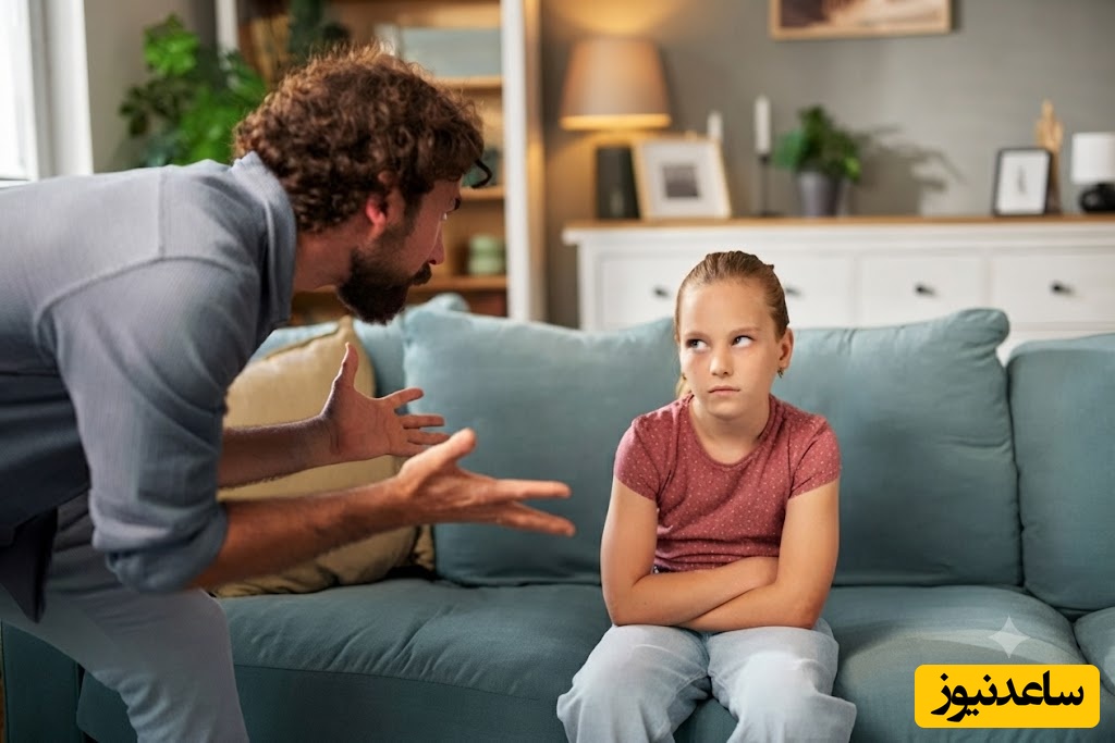 عصبانیت پدر بر روی فرزند