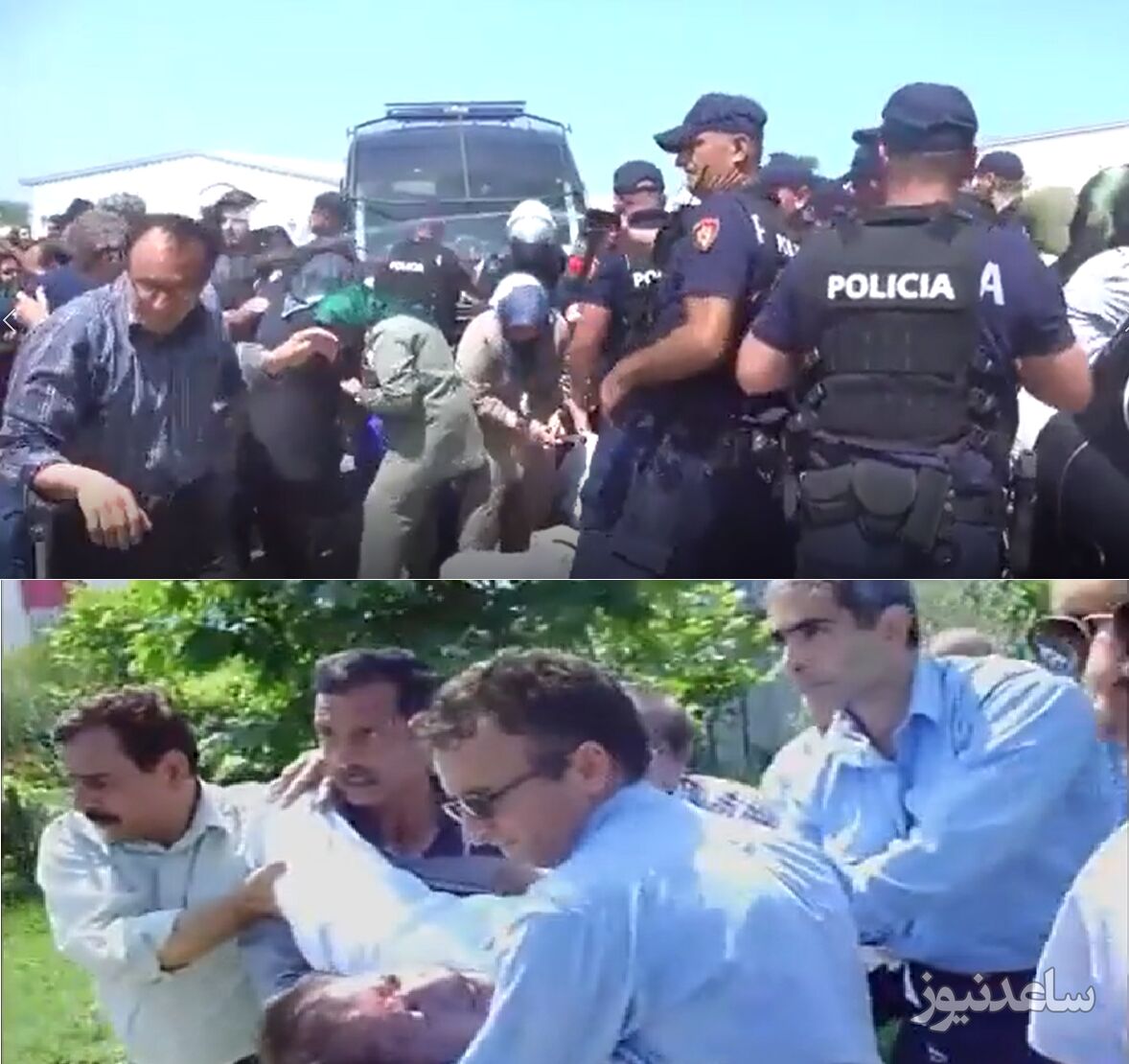 (فیلم) لحظه حمله پلیس آلبانی به کمپ منافقین و کشته شدن یک منافق
