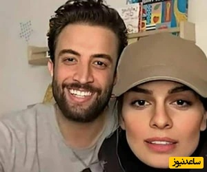 بنیامین بهادری و همسر دومش بر سر مزار زن اولش
