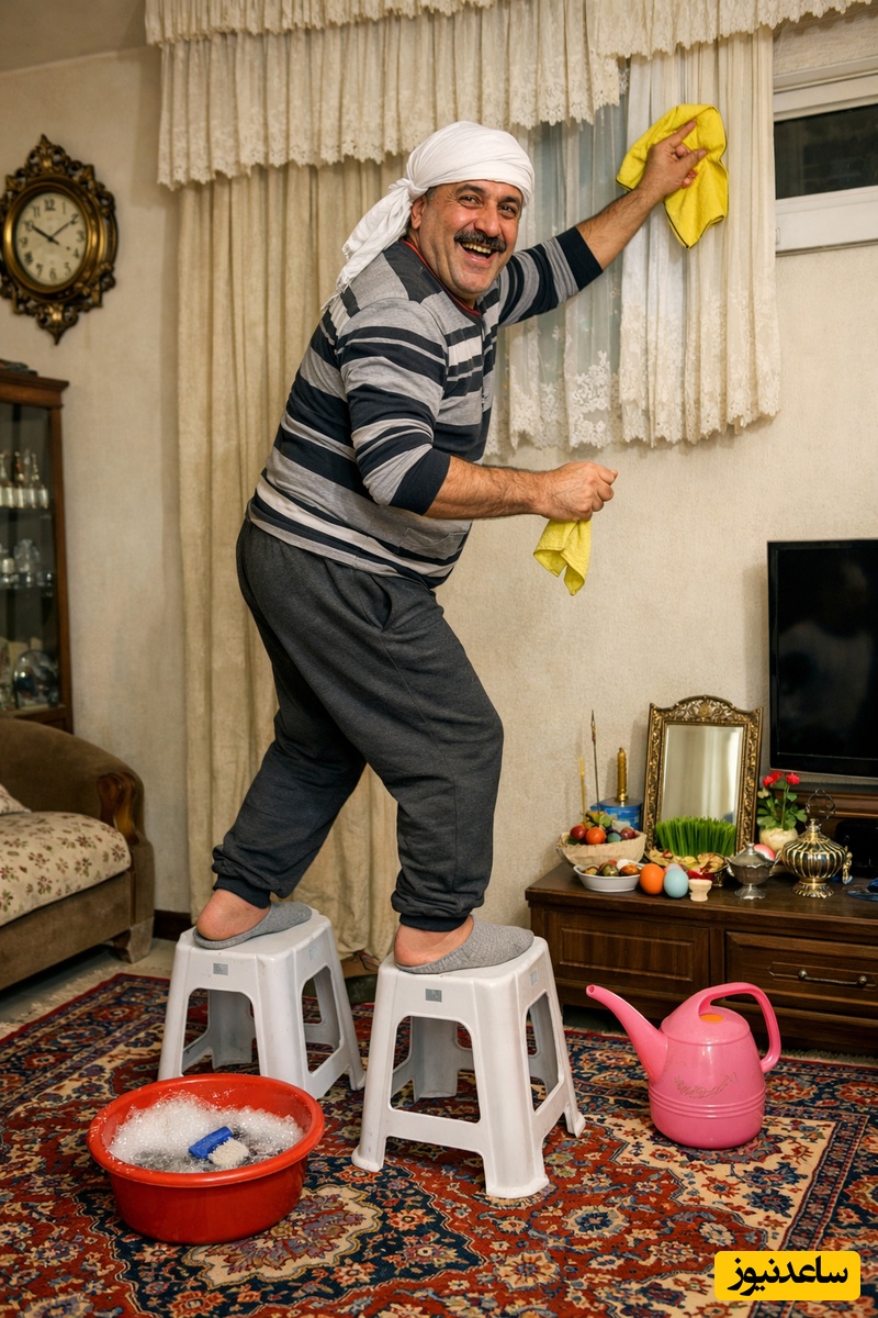 فیلم/خلاقیت خنده‌دار و تحسین برانگیز مرد چینی در تمیز کردن خانه الگویی شد واسه مردهای ایرانی: دم عیدی تو هم بفرست واسه شوهرت تا یاد بگیره😂