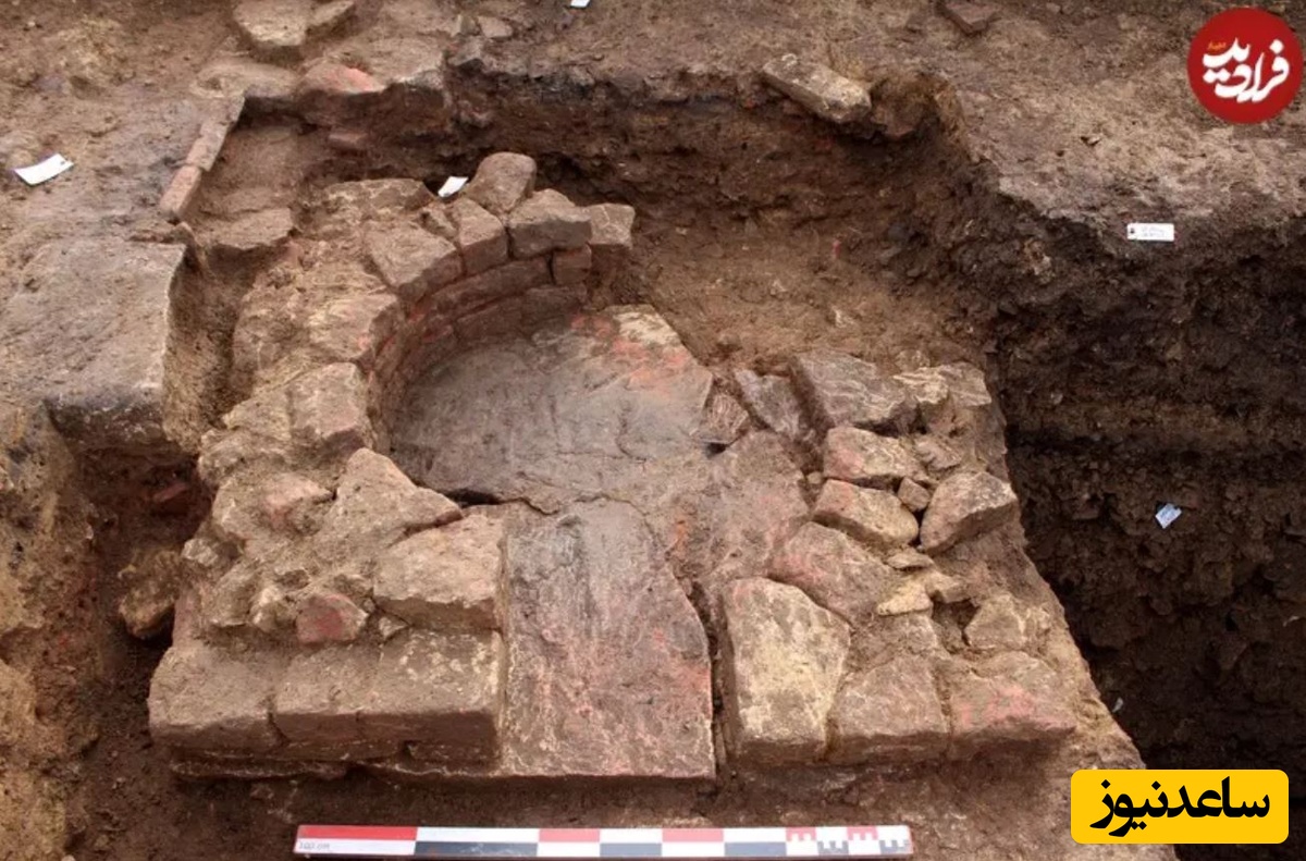 بقایای اجاق یکی از خانه‌های باستانی