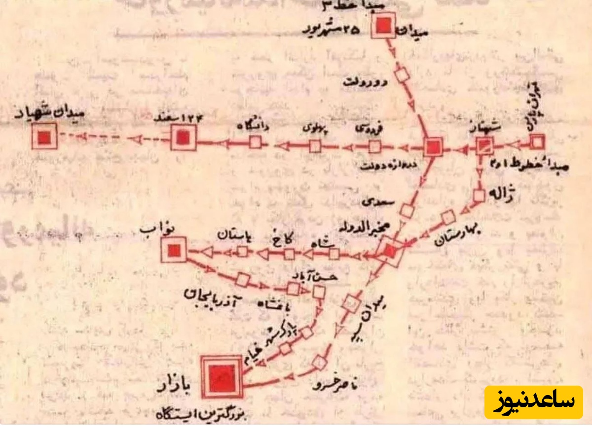 نقشه مترو تهران