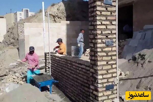 خلاقیت خنده دار اوستا بنا در یک کار تیمی با شاگردش حماسه آفرید/ مغز نیست که معدن طلاست