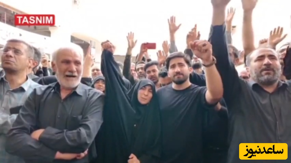 (فیلم) این همسر شهید بعد از شهادت همسرش توسط اسرائیل خم به ابرو نیاورد: با همین چادر نفس اسرائیل را می‌بریم