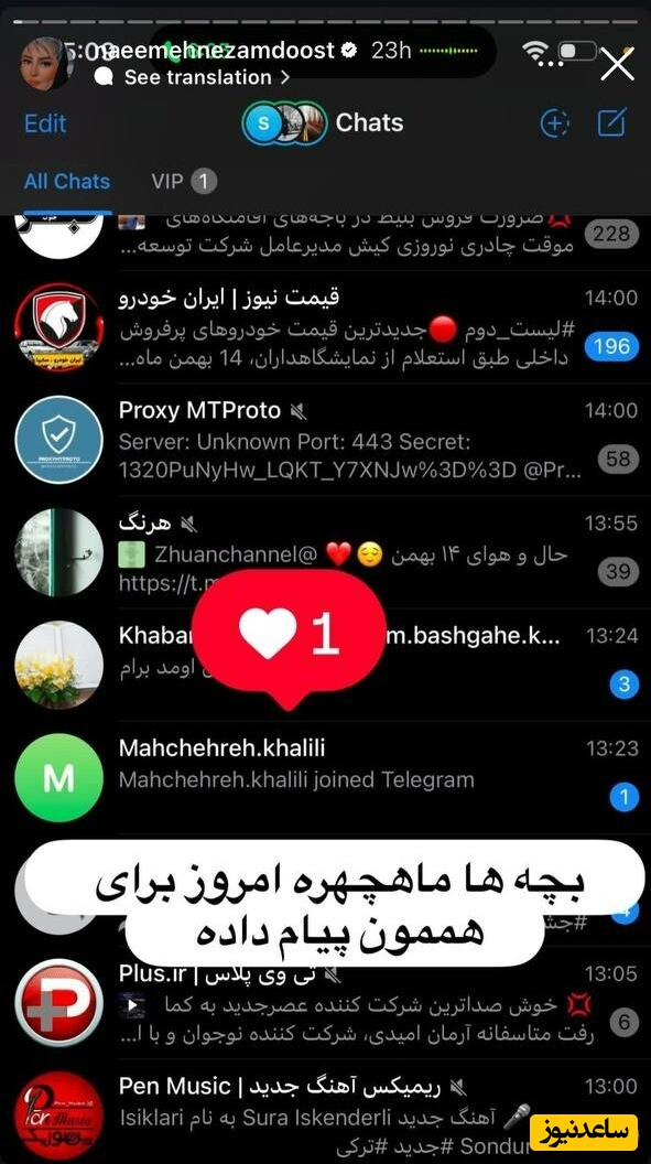 استوری نعیمه نظام دوست 