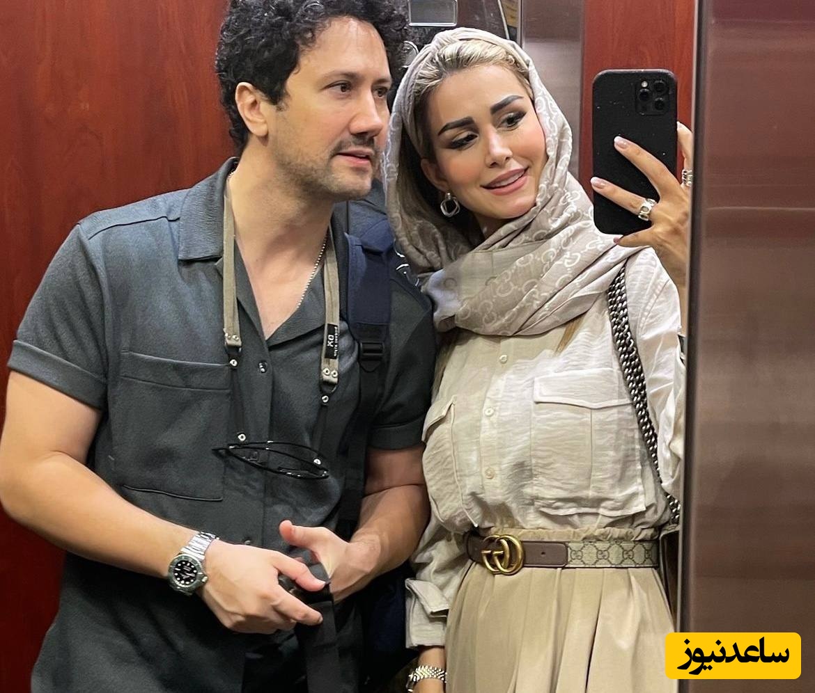 شام دو نفره عاشقانه و رمانتیک شاهرخ استخری و همسرش رو ببینید