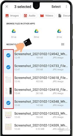 طریقه فرستادن فایل در واتساپ