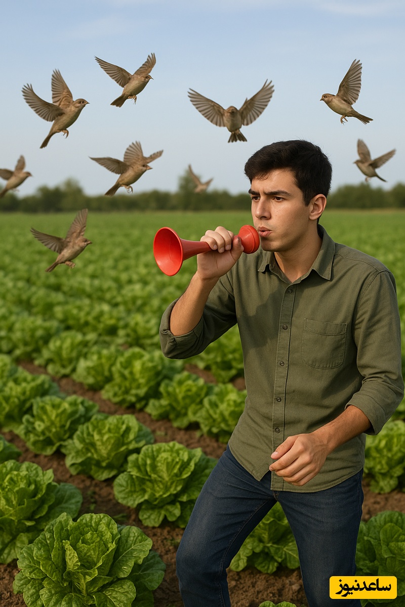 از سلسله مشاغل عجیب در ایران/ بوق بزن و گنجشکها رو بپَرون، ماهیانه 30 میلیون بگیر!+ ویدیو