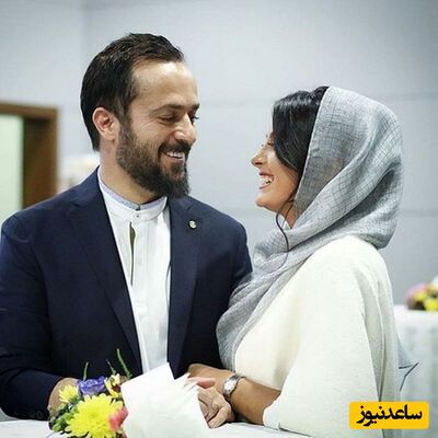حلقه ازدواج شیک و پر از جواهر همسر احمد مهرانفر، ارسطویِ پایتخت در مراسم ازدواجشان+ عکس/ خوشبخت بشین