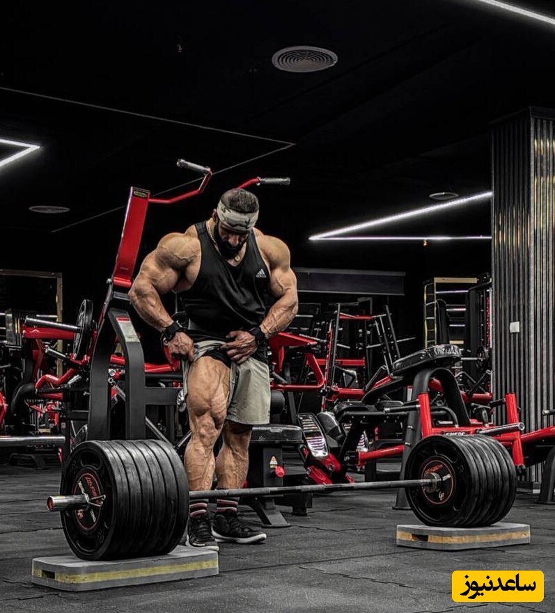 وزنه برداری فوق سنگین هادی چوپان/تمام رگ های بدنش زد بیرون😲