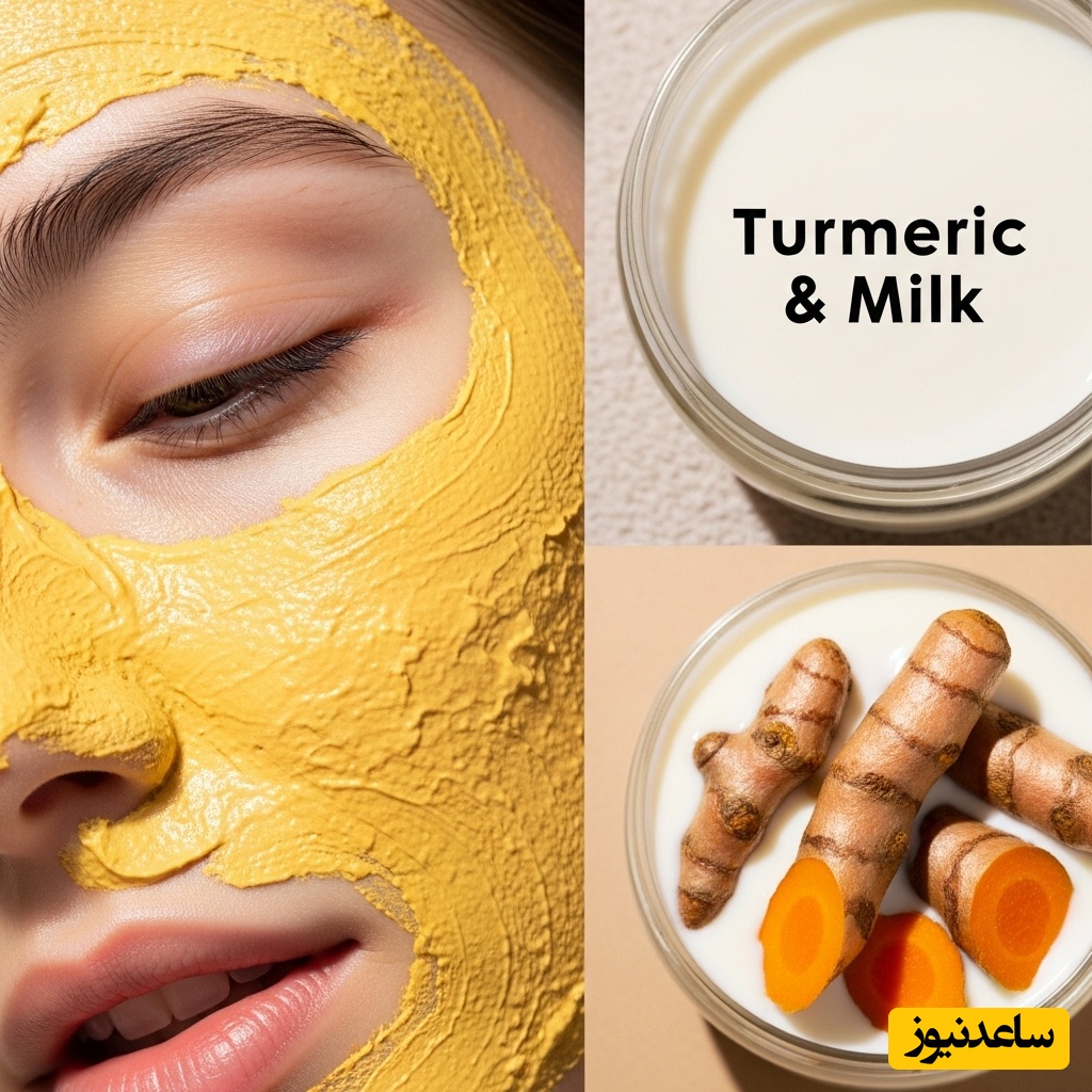 2. ماسک زردچوبه و شیر؛ راز زیبایی بانوان هندی