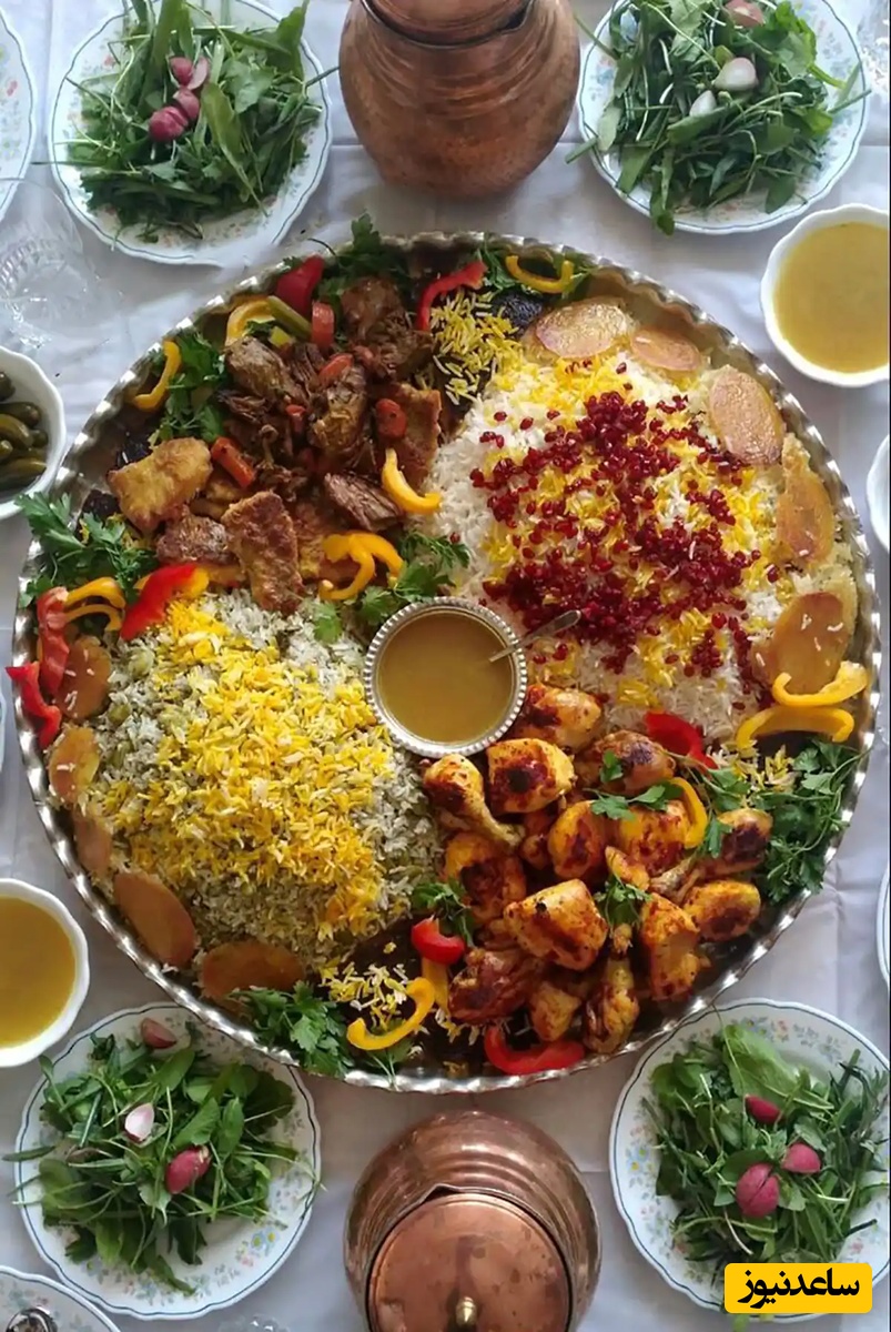 ایده برای دیزاین خاص و شیک میز شام سنتی/ +دیزاین غذاهای اصیل ایرانی/ هنر نزد کدبانوهای ایرانیست و بس!