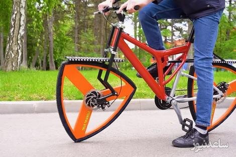 دوچرخه چرخ مثلثی جالب، حاصل خلاقیت مخترع دوچرخه مربعی +ویدئو