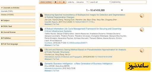 لیست مقالات