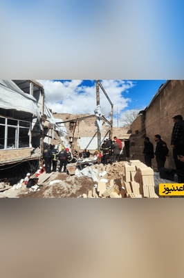 مرگ یک کارگر و نجات 5 کارگر از زیر آوار در پل قاری تبریز