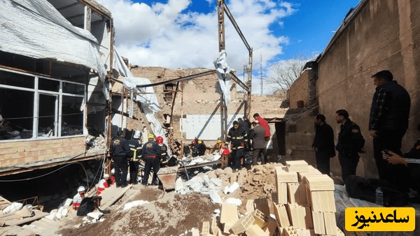 مرگ یک کارگر و نجات 5 کارگر از زیر آوار در پل قاری تبریز