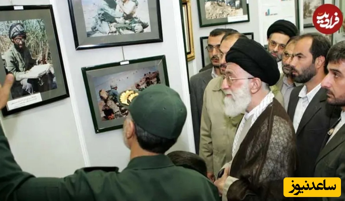 سردار سلیمانی و رهبر معظم انقلاب در بازدید از موزۀ جنگ کرمان