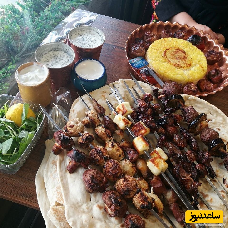 طرز تهیه کباب جگر قلوه و دل + عکس