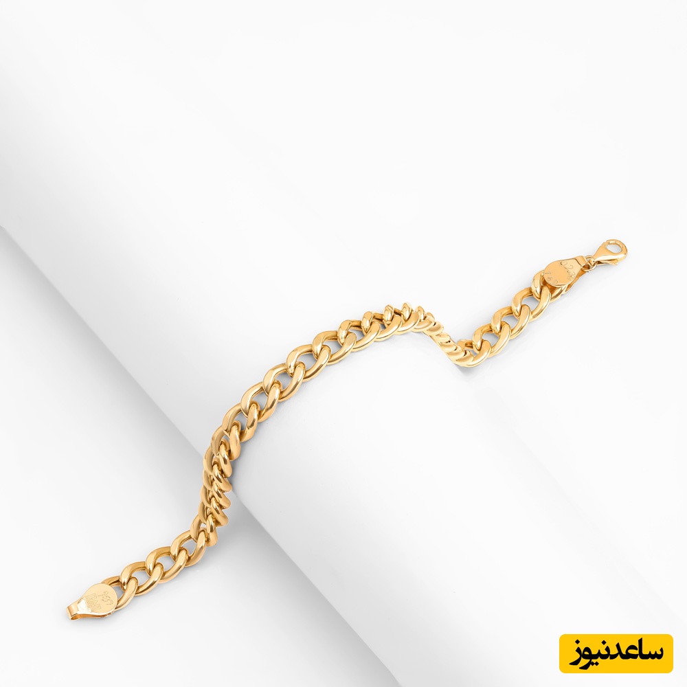 دستبند اسپرت دخترانه طلا