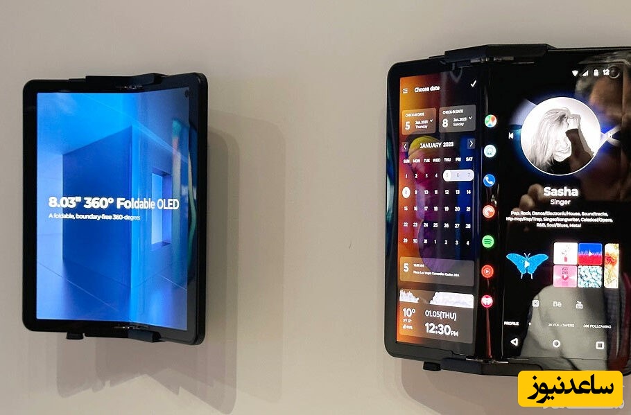 ال‌جی نمایشگر تاشوی 360 درجه‌ای خود را در CES 2023 به‌ نمایش گذاشت