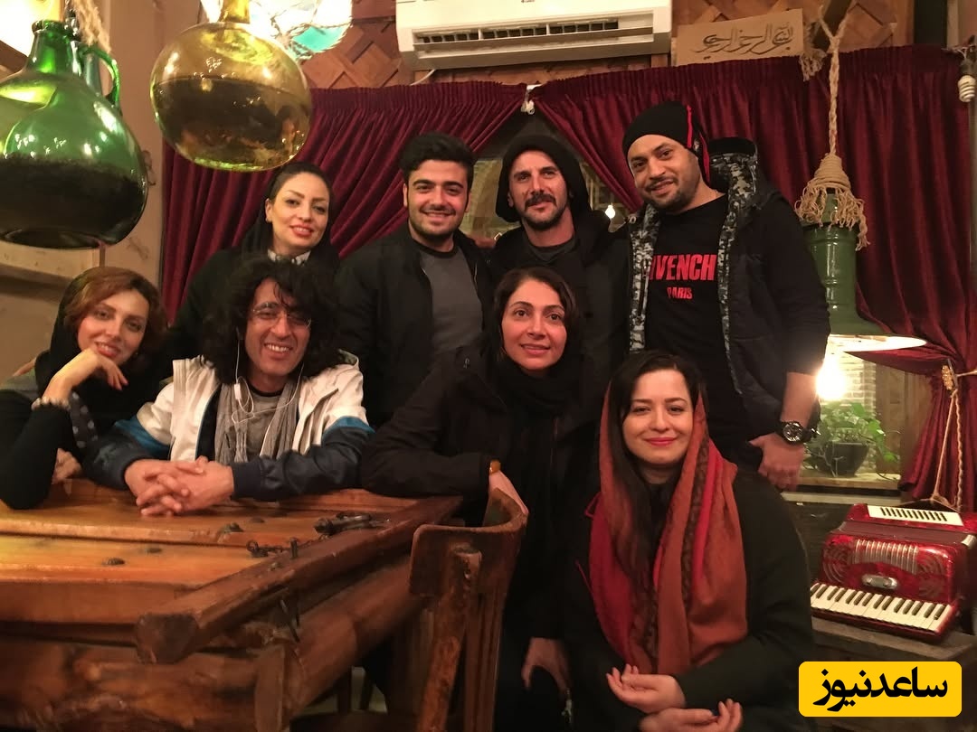 دورهمی بازیگران ایرانی در رستوران سنتی قزوین/ سهند جاهدی بازیگر سریال بچه مهندس در کنار مهراوه شریفی نیا، نیلوفر خوش خلق، امین حیایی و...