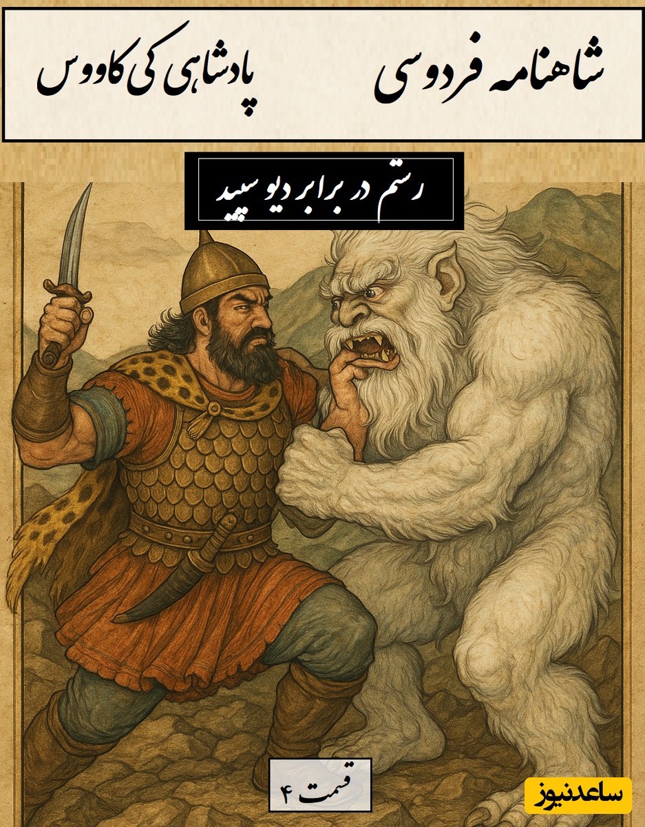 شاهنامه خوانی با ساعدنیوز: رستم در برابر دیو سپید، سفر مرگ و زندگی برای نجات ایران / پادشاهی کی‌کاووس- بخش 4؛ ازان پس جهانجوی خسته جگر + متن صوتی و معنی اشعار