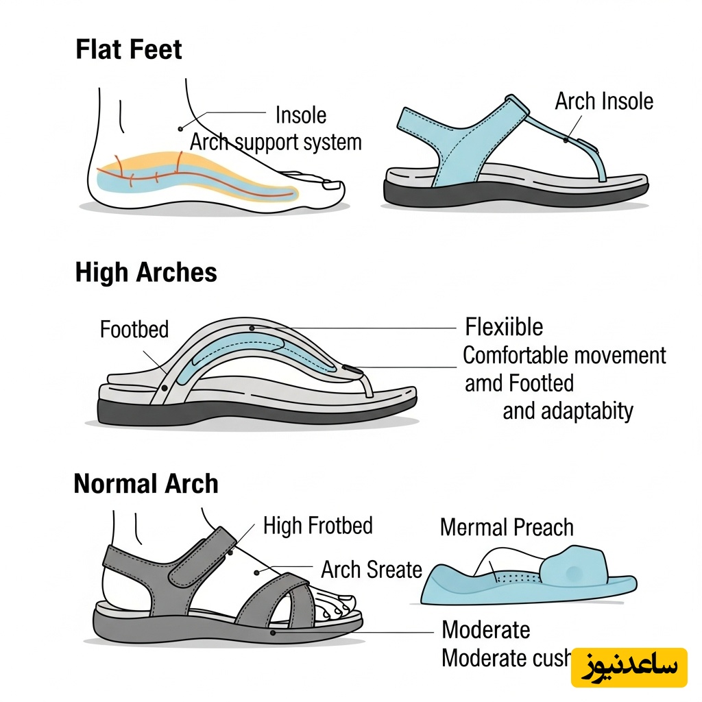 شناخت نوع فرم پا؛ اولین قدم برای انتخاب صندل زنانه مناسب