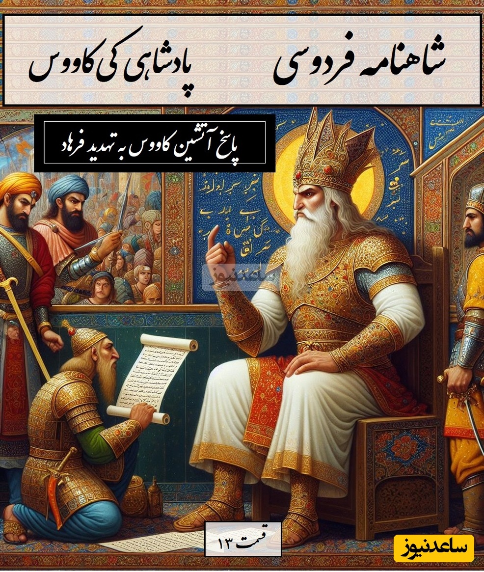 شاهنامه خوانی با ساعدنیوز؛ رستم در خط مقدم و پاسخ آتشین کاووس به تهدید فرهاد / پادشاهی کی‌کاووس- بخش 13؛ چنین داد پاسخ به کاووس کی + متن صوتی و معنی اشعار