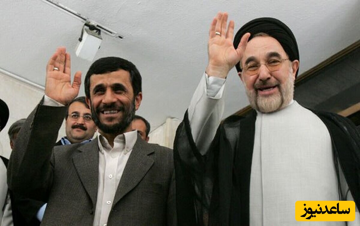 هم سفره شدن محمود احمدی نژاد و سید محمد خاتمی در این مهمانی+عکس/ چهار زانو نشستن روسای جمهور قبلی بخاطر کم بودن جا!