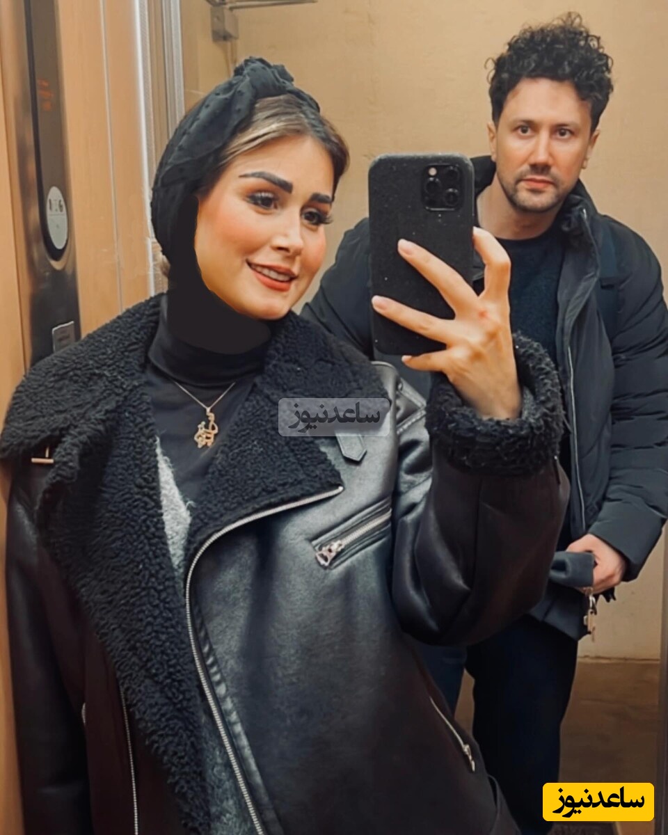 پالتوی شیک زمستانی همسر شاهرخ استخری با طرح ستاره+عکس/ بهترین انتخاب برای همه خانومای خوش پوش ایرانی😍