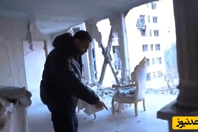 روایت تصویری محسن افشانی و مهدی ماهانی از منازل تخریب شده به دست دشمن صهیونی آمریکایی/ درسته با مردم عادی کاری ندارن!