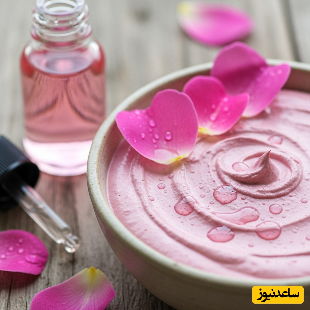 ماسک خاک رس و گلاب