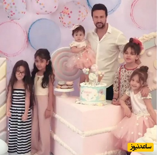 دیزاین خرسی کیک تولد 7 سالگی نبات استخری و ضیافت مفصل میز تولد توسط سپیده بزمی پور همسر باسلیقه شاهرخ استخری برای تولد دخترش