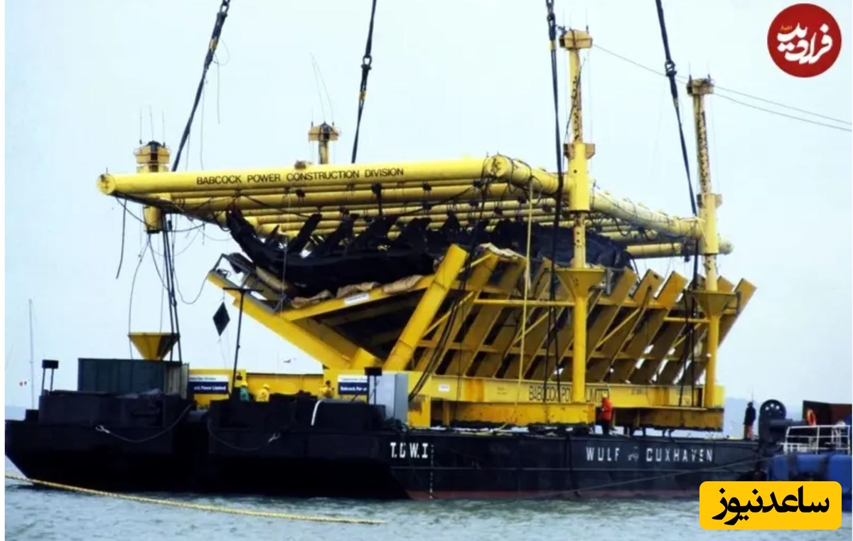 لاشه‌ی ماری رز، پس از بیرون کشیده شدن از آب، در گهواره‌ی خود قرار گرفته است