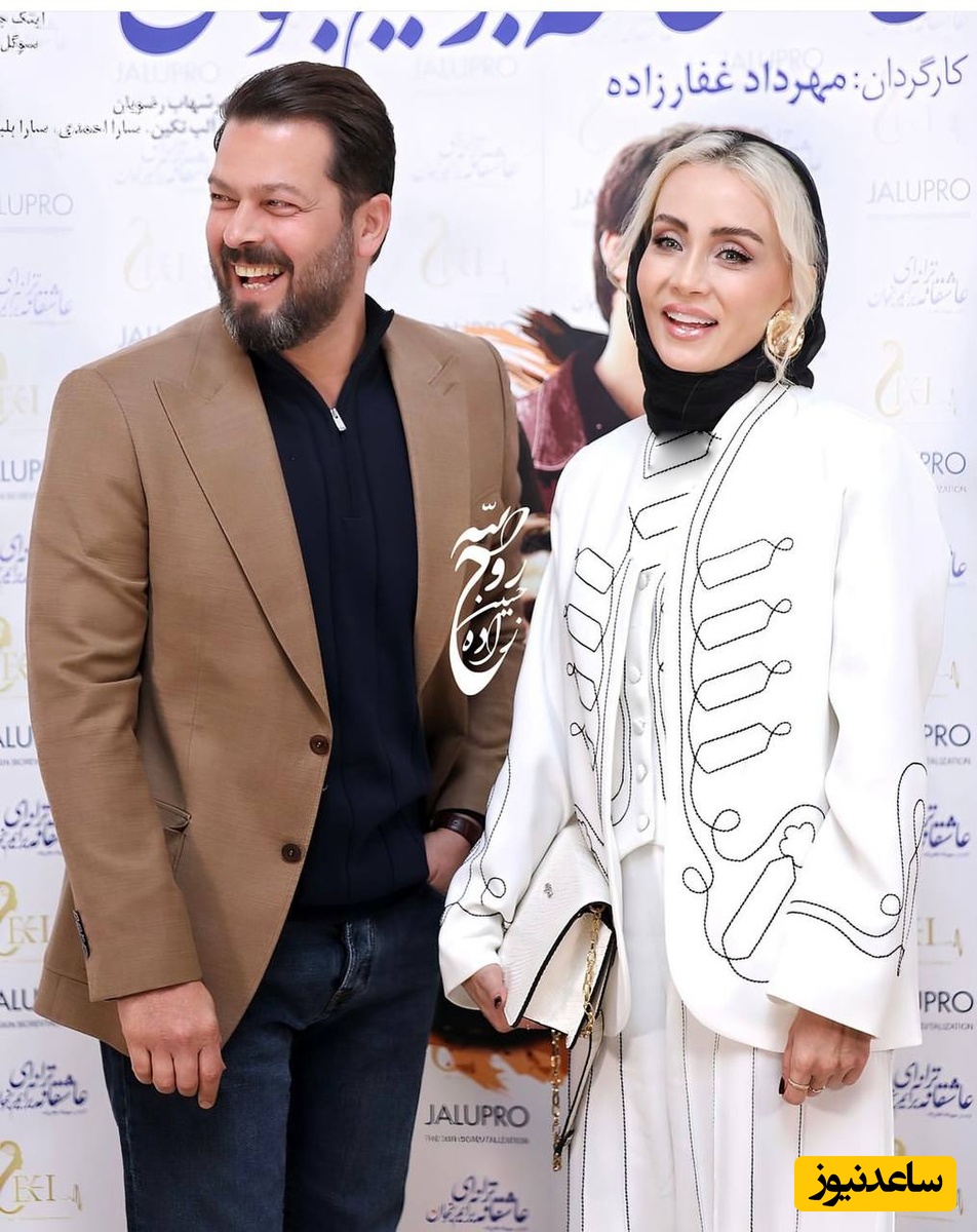 مدل ماشین بی ام و هوش پران حدیث فولادوند در حاشیه مراسم ختم پدر رامبد جوان/ خانم بازیگر سوار بر خودرو آلمانی با اسکورت بادیگاردش