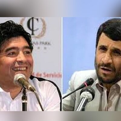 هدیه خاص مارادونا به محمود احمدی نژاد