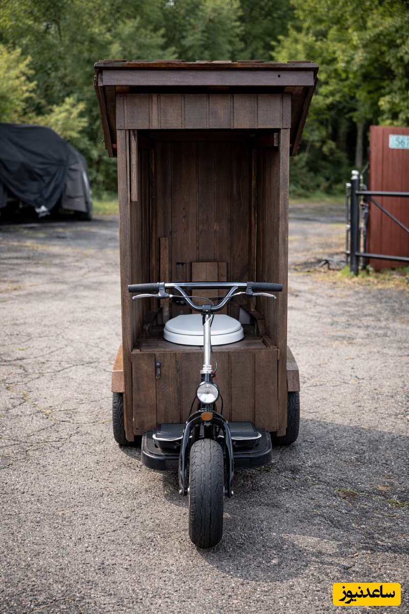 خلاقیت خنده دار اوستا مکانیک برای نصب توالت سیار روی موتور سیکلت برای رفاه حال راننده!دنیا چنین مردمانی را با این هوش و ذکاوت به خود نخواهد دید! +عکس