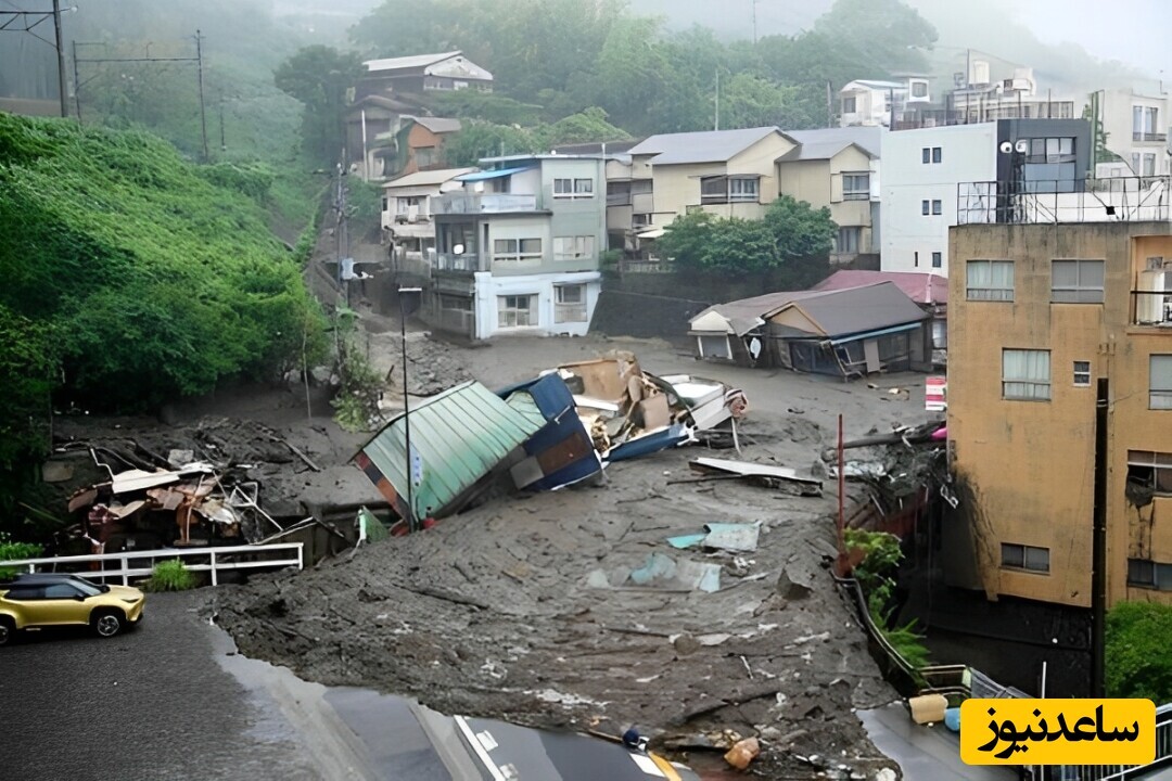 ویدیو | صحنه آخرالزمانی از رانش زمین و فروریختن کامل یک کوه در ژاپن