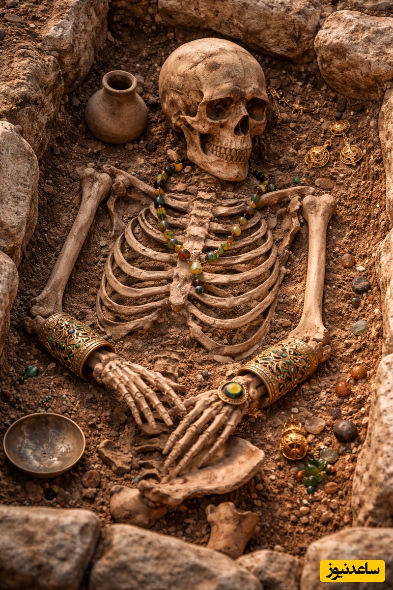 ویژه علاقه مندان به باستان شناسی: کشف مقبرۀ 3 هزارسالۀ زنی با 19 دستبند و 8 انگشتر