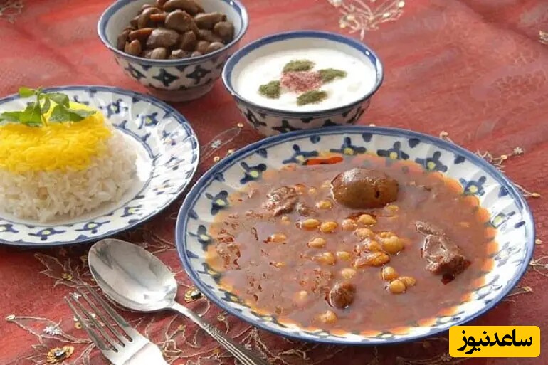 آموزش آشپزی ؛ طرز تهیه خورش قیمه نخود غذای محلی یزدی ها