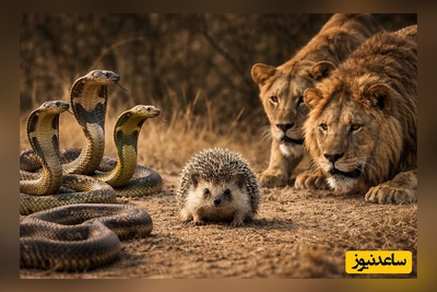 ویژه علاقه مندان به مستند حیات وحش/ راز بقا، این داستان:  جوجه تیغی از میان مار و شیر حریف می‌طلبد!