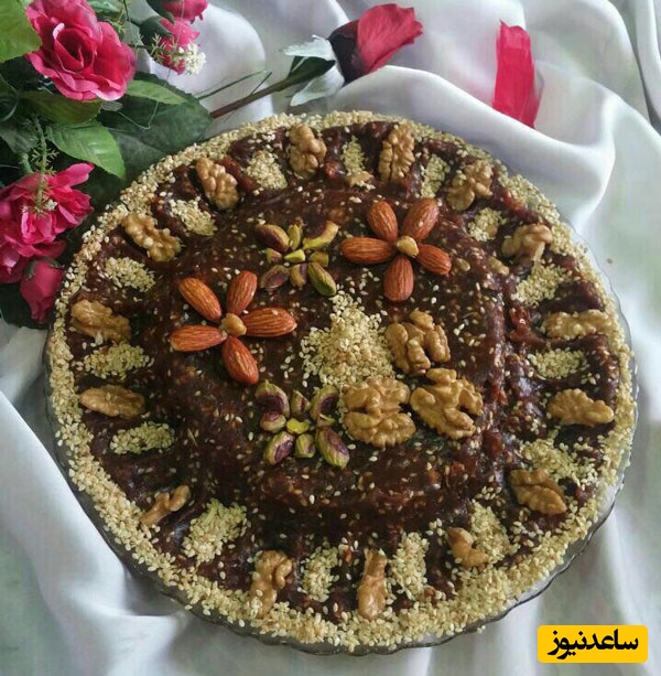 تزیین حلوای آرد گندم