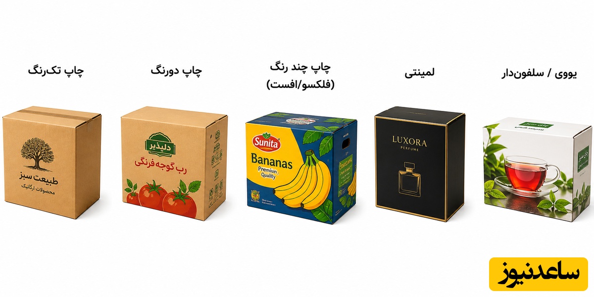 انواع کارتن بر اساس نوع چاپ