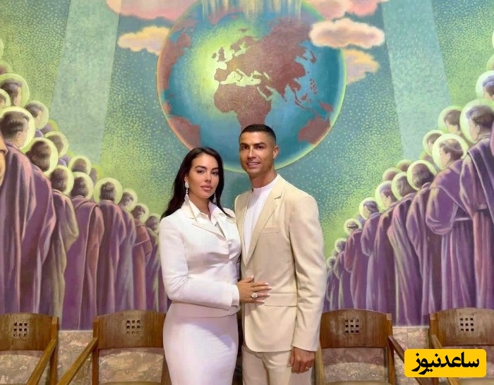 نکته خاص لباس عروس جورجینا که بیشتر از جواهراتش به چشم خورد!
