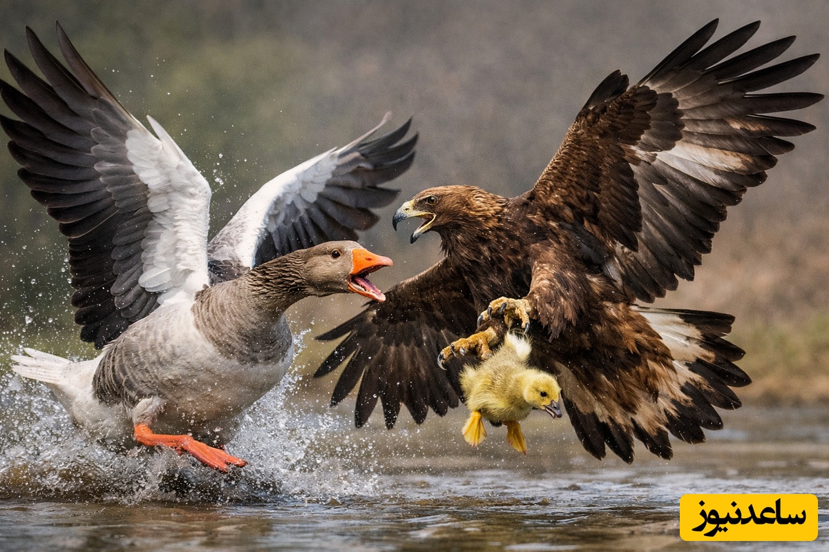 ویژه علاقه مندان به مستند حیات وحش حیوانات/ راز بقا، این داستان:عُقاب هم که باشی پیش یه مادر کم میاری!/ناز شصتت🦾